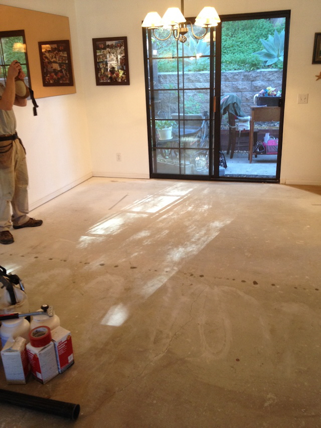 Concrete Floor Before Diamond Polish.