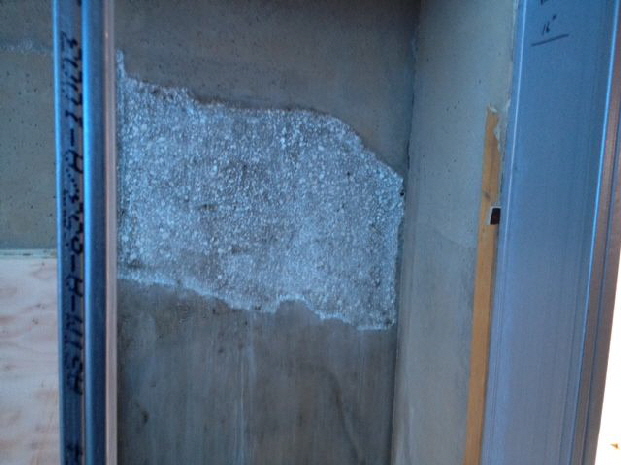 Concrete wall repair.